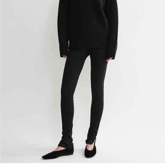 Toteme Black Zip leggings Pants with Ankle Zipper - Picture 3 of 11